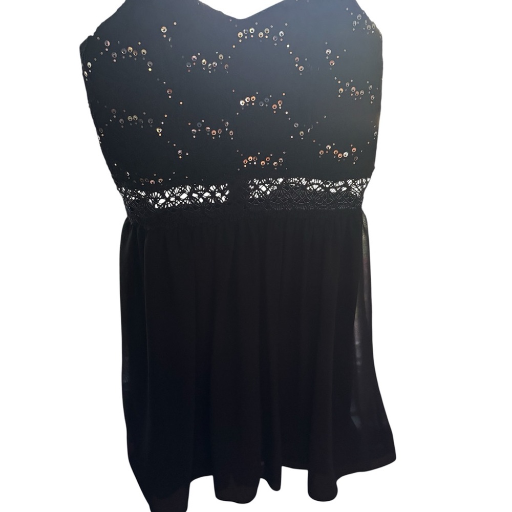 85 BCX Black Sequin Lace dress